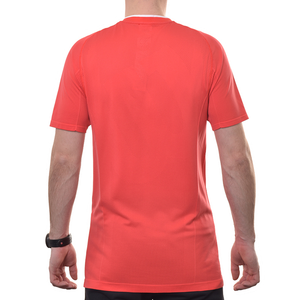Мужское теннисное поло Wilson Players Seamless Zip Henley 2.0 - красный