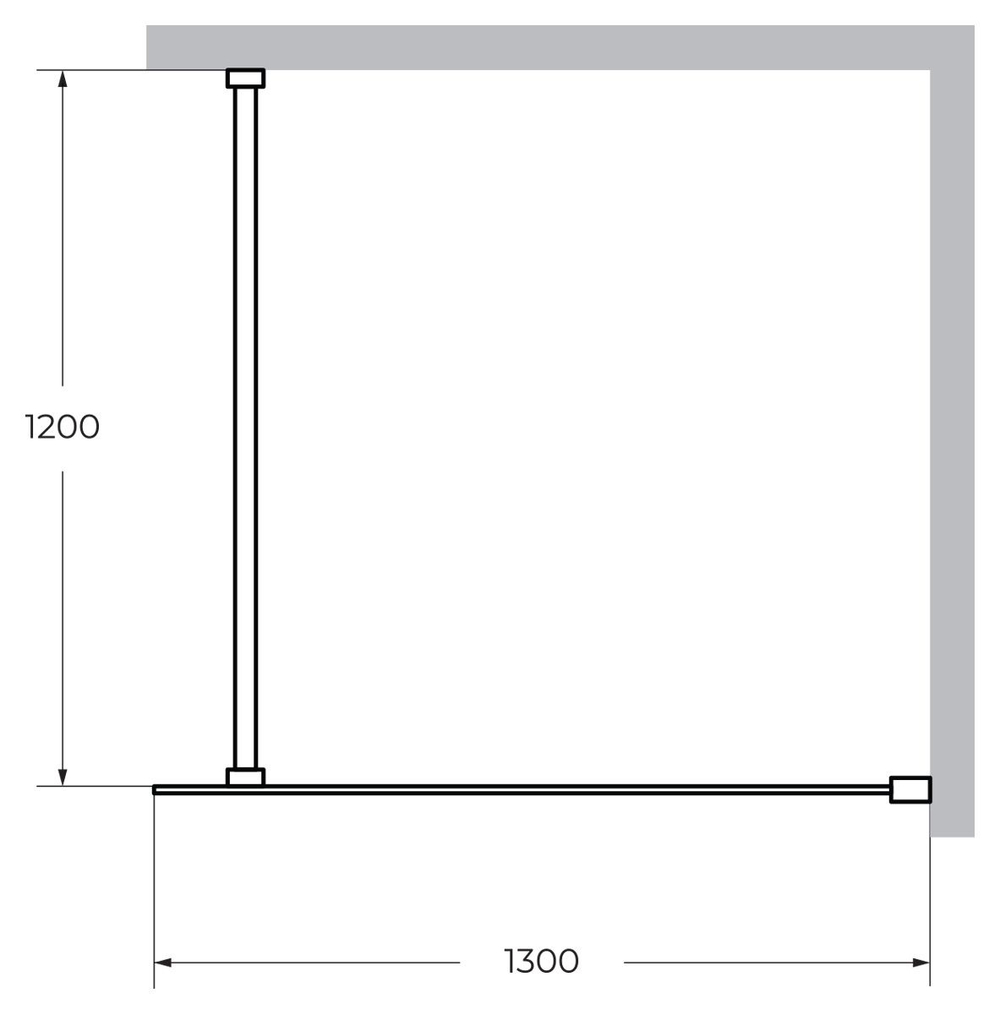 Душевая перегородка Cezares LIBERTA-L-1-130-120-C-Cr