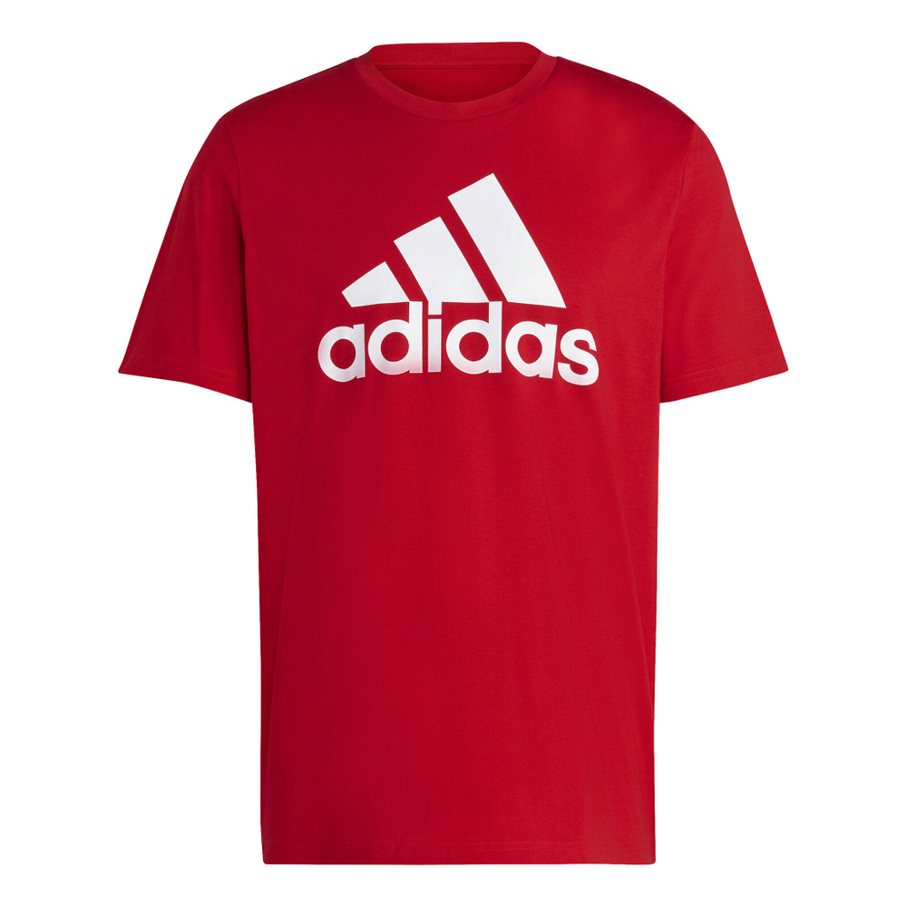 Мужское теннисное поло adidas Essentials Single Jersey Big Logo T-Shirt Men - Red, White