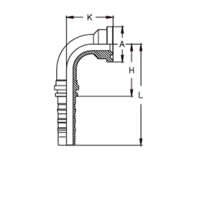 Фитинг DN 20 SFS 1 47.6 (90) CS (удлинен. К=140)