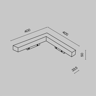 Трековый светильник Базис угловой / Basis Angle Gravity 4000K 24Вт 120°, TR078-2-24W4K-W. TM Maytoni