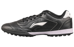 Li Ning TF Turf Artificial Turf Synthetic Leather Abrasion Resistant Breathable Soccer Shoes Men"s Black