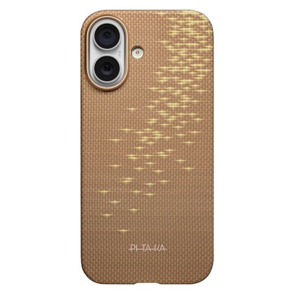 Чехол Pitaka Edge Case для iPhone 17, Золотой блик | Golden Glint