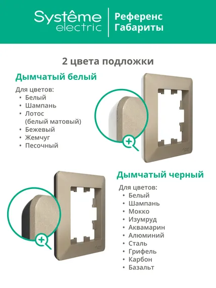 Рамка пластиковая на 2 поста Systeme Electric AtlasDesign Air Базальт ATN221402