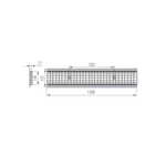Решетка сварная оцинкованная Norma DN150 B125 1000*197*27 (31531B)