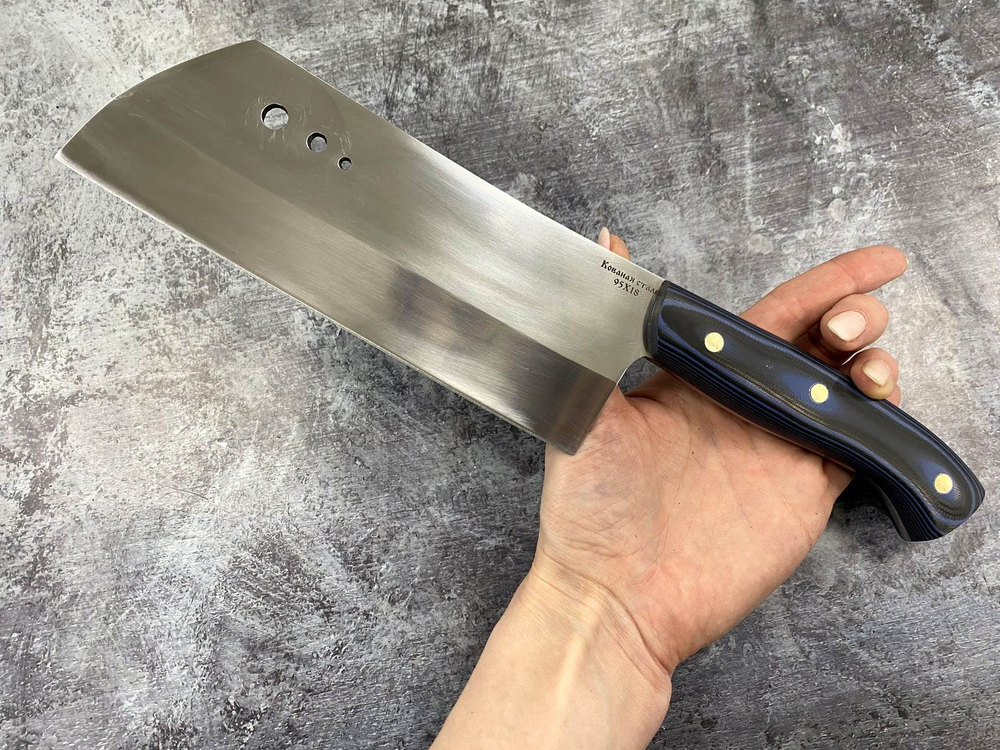 Набор кухонных ножей из 4 ножей, кованая 95х18, рукоять G10