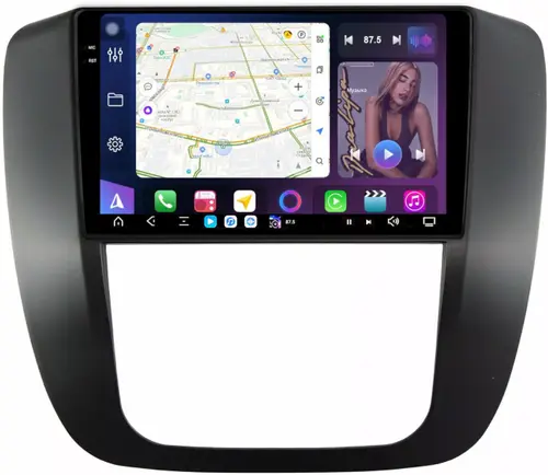 Магнитола для Chevrolet Tahoe 900 2006-2014 (рамка черная) - FarCar S500-TS20 монитор 9.5" 2K QLED на Android 14, Быстрейшая, CarPlay, 4G SIM-слот