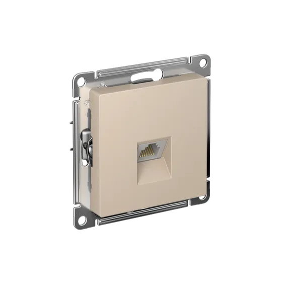 Розетка компьютерная RJ45 Cat 5e Systeme Electric AtlasDesign Песочный ATN001283