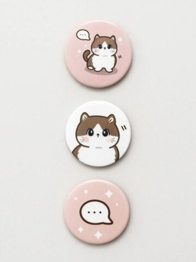 Набор значков 3 шт. iLikeGift Аниме «Cute cat»