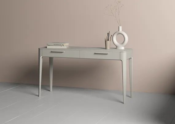 Консоль Type oak 2 ящика ширина 140 см (серо-бежевый)