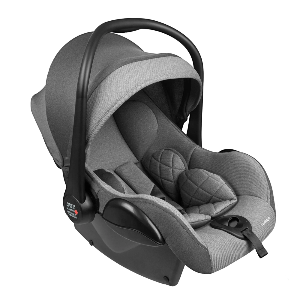 Автокресло Indigo BONNY 0+ (0-13 кг) серый-св.серый