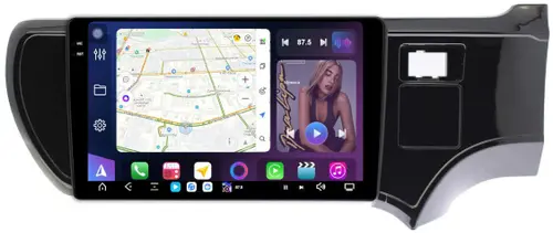 Магнитола для Toyota Aqua 2011-2021 - FarCar S500-TS20 монитор 9.5" 2K QLED на Android 14, Быстрейшая, CarPlay, 4G SIM-слот