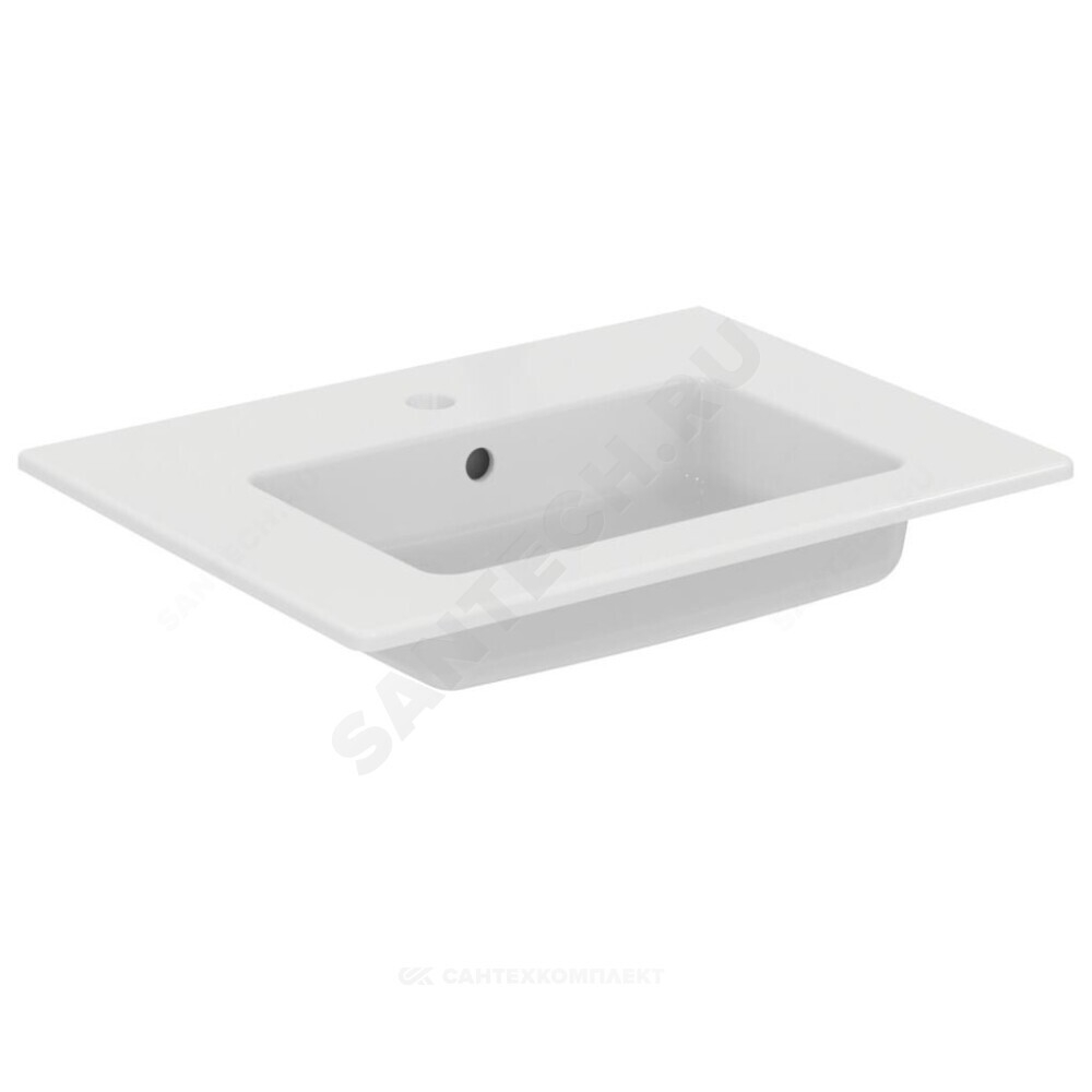 Умывальник мебельный TEMPO Vanity 61 1 отверстие под смеситель по центру белый Ideal Standard E066801