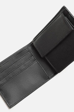 ZARA КОШЕЛЕК С РЕЛЬЕФНЫМ УЗОРОМ, ЧЕРНЫЙ