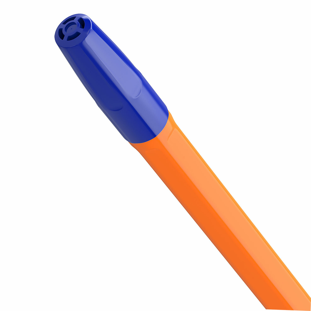 Ручки шариковые BRAUBERG "M-500 ORANGE", НАБОР 10 шт., СИНИЕ, узел 0,7 мм, линия письма 0,35 мм, 143951