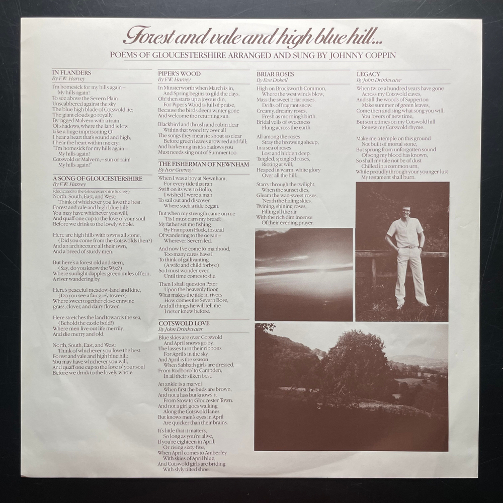 Johnny Coppin ‎– Forest And Vale And High Blue Hill - Poems Of Gloucestershire (Англия 1983г.)
