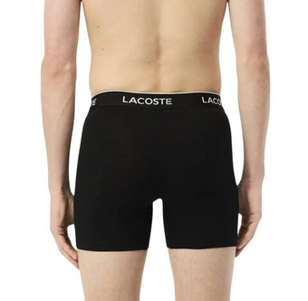Мужские спортивные боксеры Lacoste Cotton Stretch Brief 3P - black/black/black
