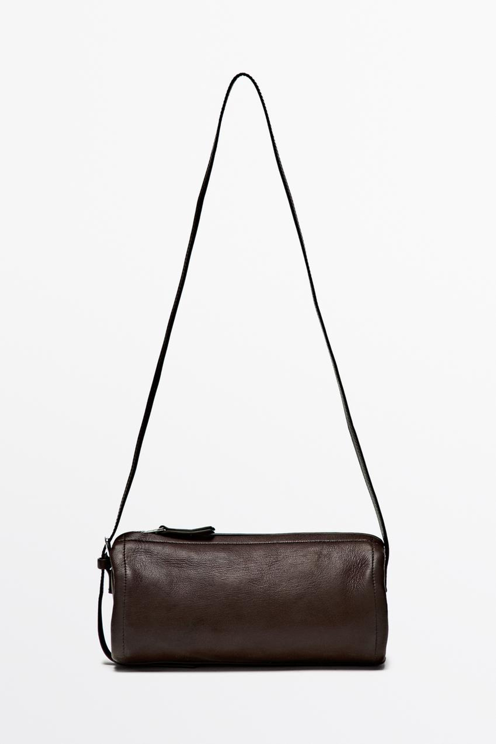Massimo Dutti Сумка через плечо из кожи наппа, коричневый