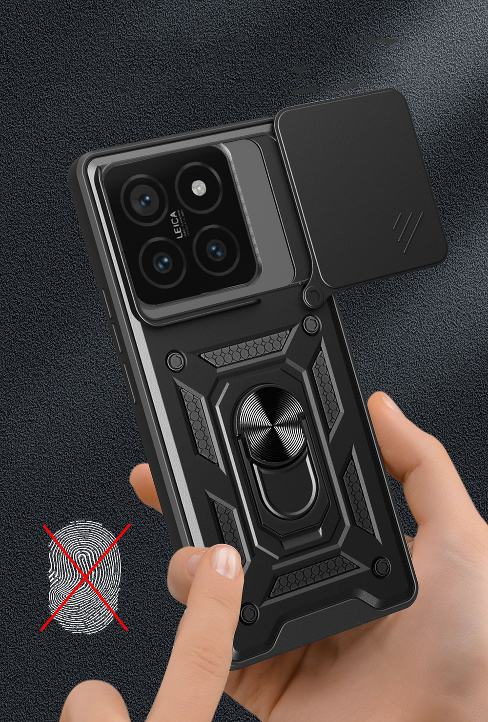 Чехол с кольцом Bumper Case для Xiaomi 14T Pro