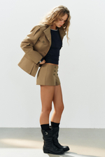 МИНИ-ШОРТЫ ИЗ ТВИЛА С ПУГОВИЦАМИ — ZARA