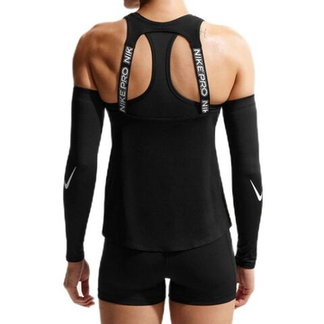 Женский топ теннисный Nike Pro Dri-Fit Elastika 2 Tank - black/white/metallic silver