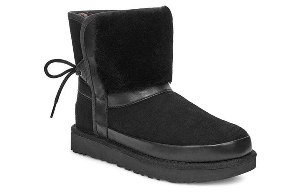 UGG Угги Classic Leopard Lined Bow, черный