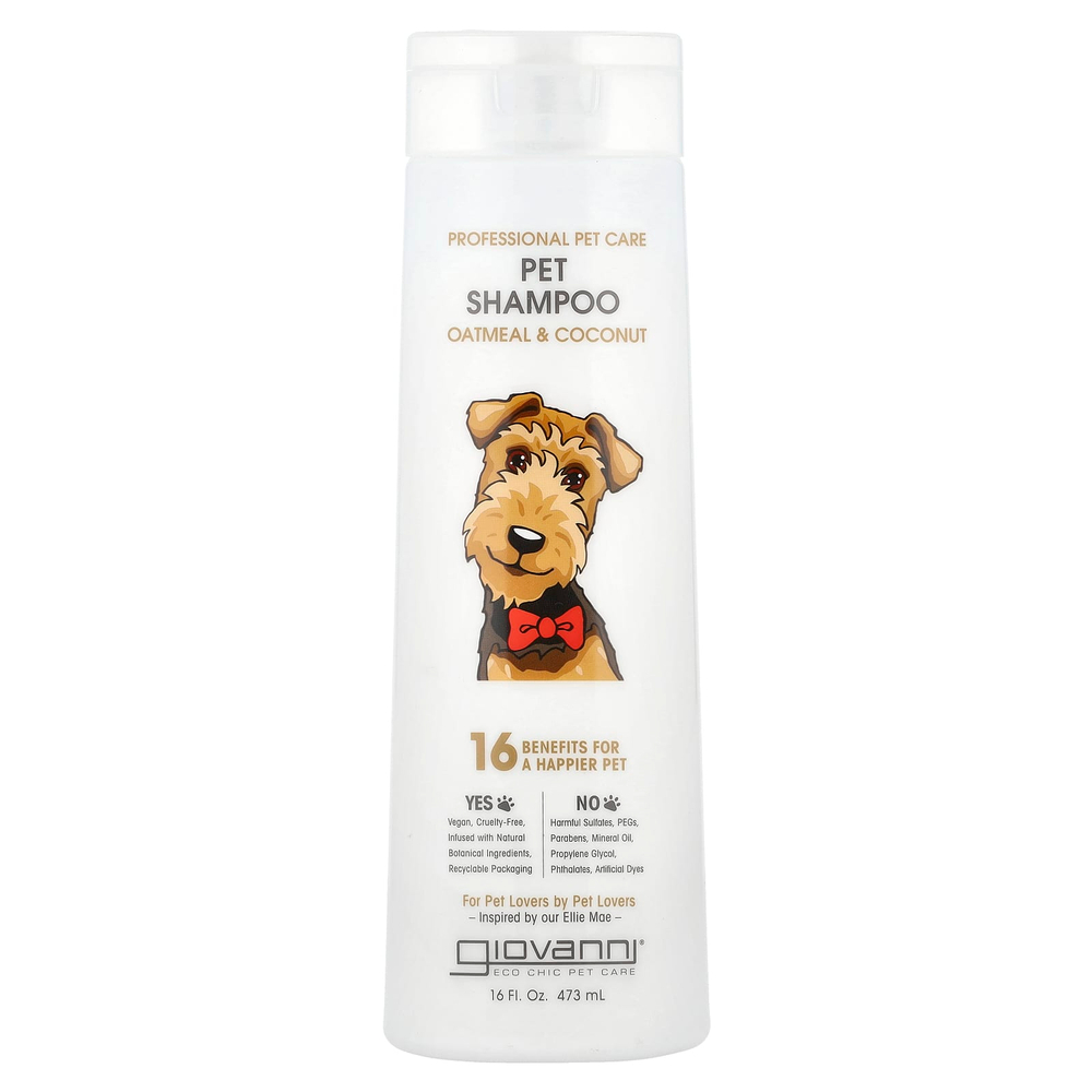 Giovanni, Professional Pet Care, шампунь для собак, с овсянкой и кокосом, 473 мл (16 жидк. унц.)
