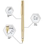 Ручка перьевая Delucci Celeste, чёрная, 0.8 мм, корпус золото, подар.уп.