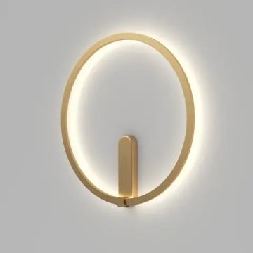 Настенный светодиодный светильник 24W 3000К/4000К/6500К DK5035-SG матовое золото Round Denkirs