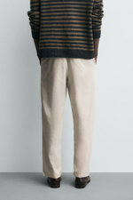 БРЮКИ RELAXED FIT ИЗ ХЛОПКА И ЛЬНА — ZARA · 4470/460