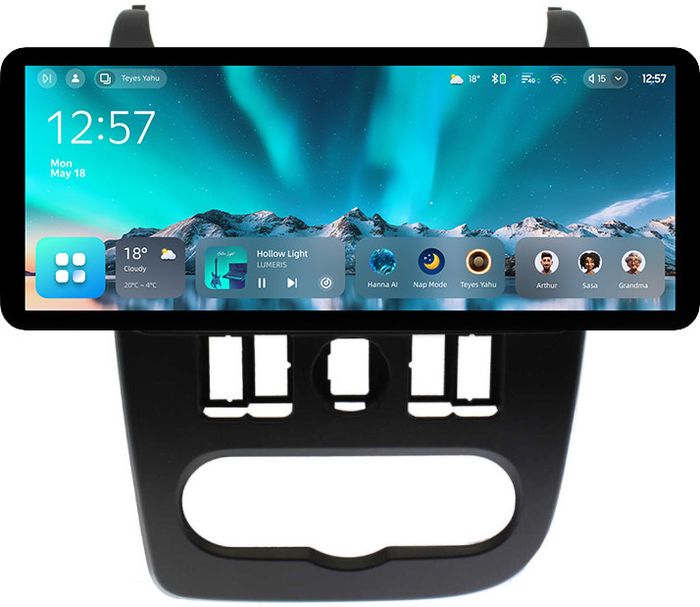 Магнитола для Lada Largus 2012-2021 - Teyes CC4 монитор 12.3" 2K QLED + рамка 9, Android 14, Быстрейшая, Snapdragon 680, DSP, CarPlay, 4G SIM-слот