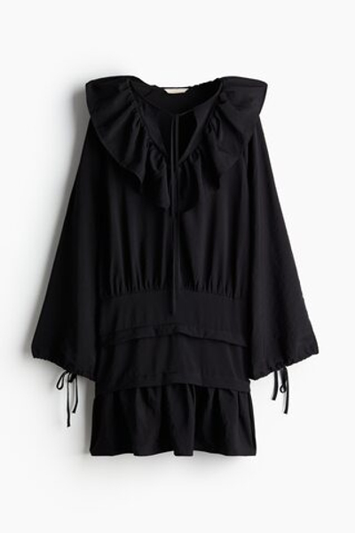 Платье с воротником-воланом - H&M