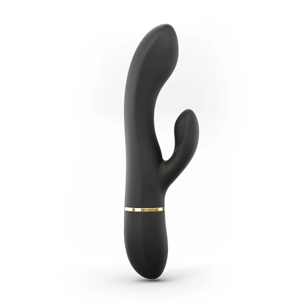 Черный вибратор-кролик Dorcel Glam Rabbit - 21 см. (Цвет: черный)