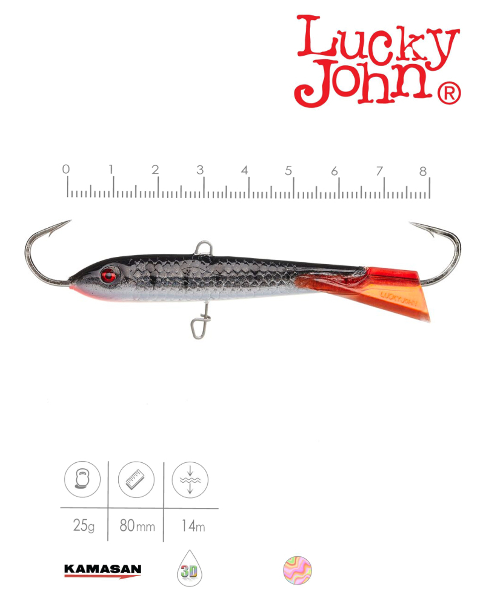 Балансир LUCKY JOHN Classic №8, цвет 12HRT, арт. 81800-12HRT