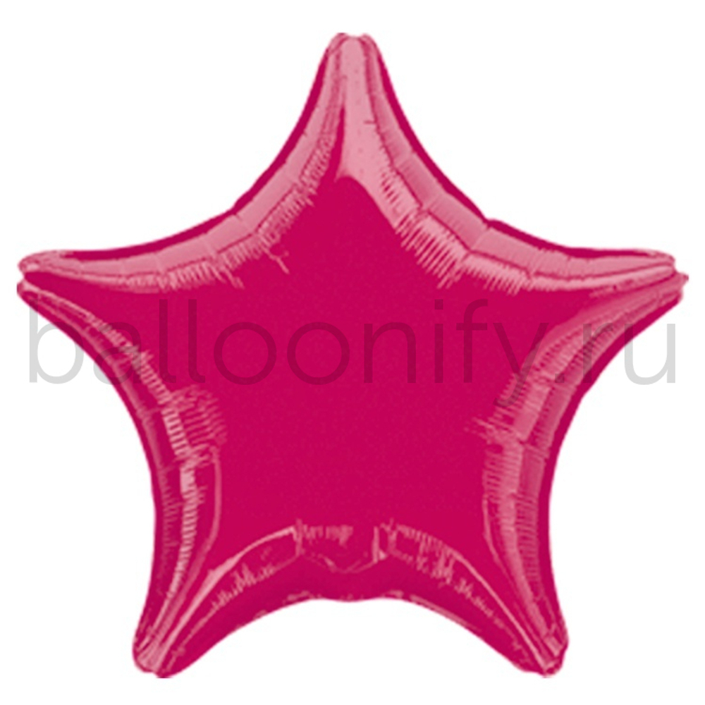 Фольгированная фигура, звезда, 19"/48СМ Металлик Burgundy