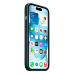 Тканевый чехол с поддержкой MagSafe Apple FineWoven Case для iPhone 15, Pacific Blue (Тихоокеанский синий)