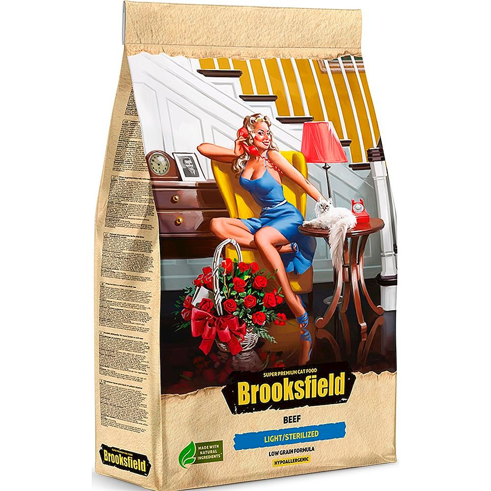 Сухой корм BROOKSFIELD Adult Cat Light/Sterilized Beef для стерилизованных кошек с говядиной 6кг Сухой корм BROOKSFIELD Adult Cat Light/Sterilized Beef для стерилизованных кошек с говядиной 6кг