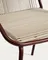 Уличный стул Zivia из веревки цвета экрю и стали бордового цвета
