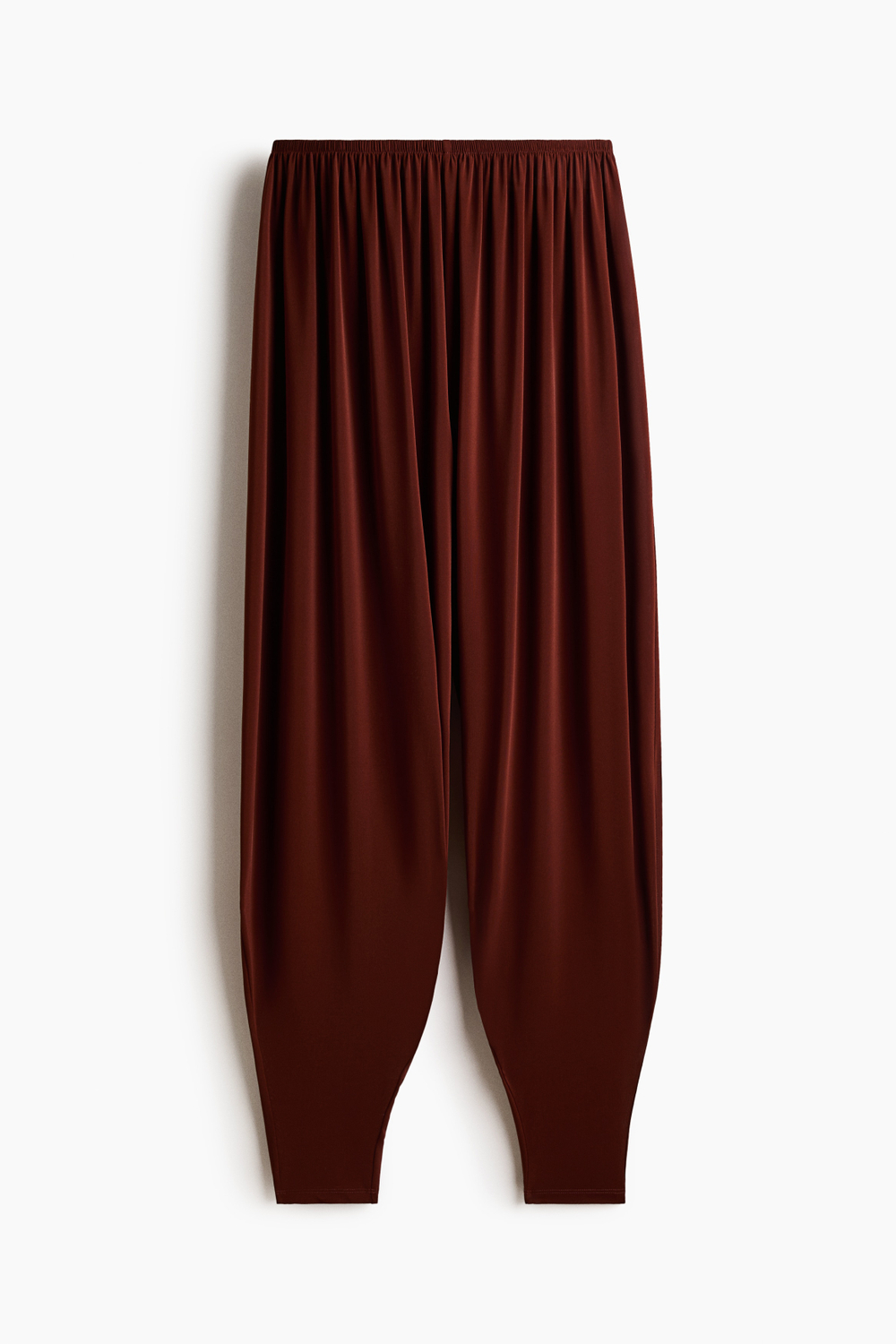 Брюки из джерси с бочкообразными штанинами — длинная модель - H&M