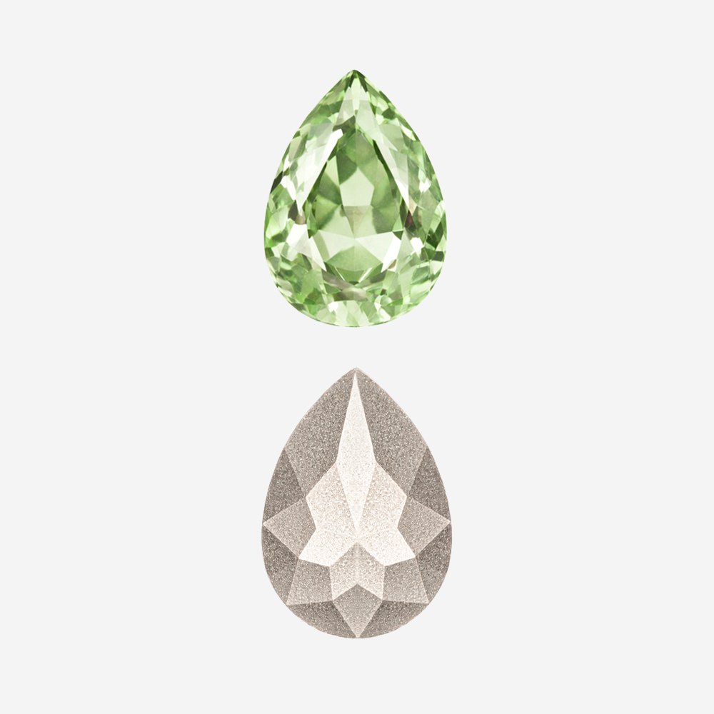 Кристалл Капля (Drop), оттенок "Хризолит"/"Chrysolite", 10*7мм