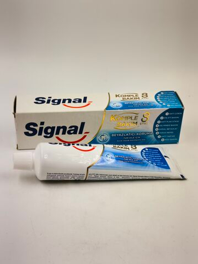 Зубная паста Signal Komple Bakim 8 с отбеливающим эффектом, с фторидом и цитратом цинка, 75 мл