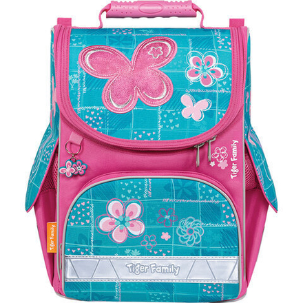 Ранец TIGER FAMILY для начальной школы, Nature Quest, "Bubbly Butterfly", 35х31х19 см, 270207