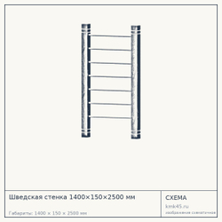 Шведская стенка 1400×150×2500 мм — от 124 000 ₽