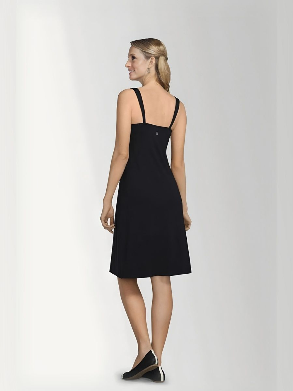 Платье Dress Short со встроенным лифом, модал черный Amoena