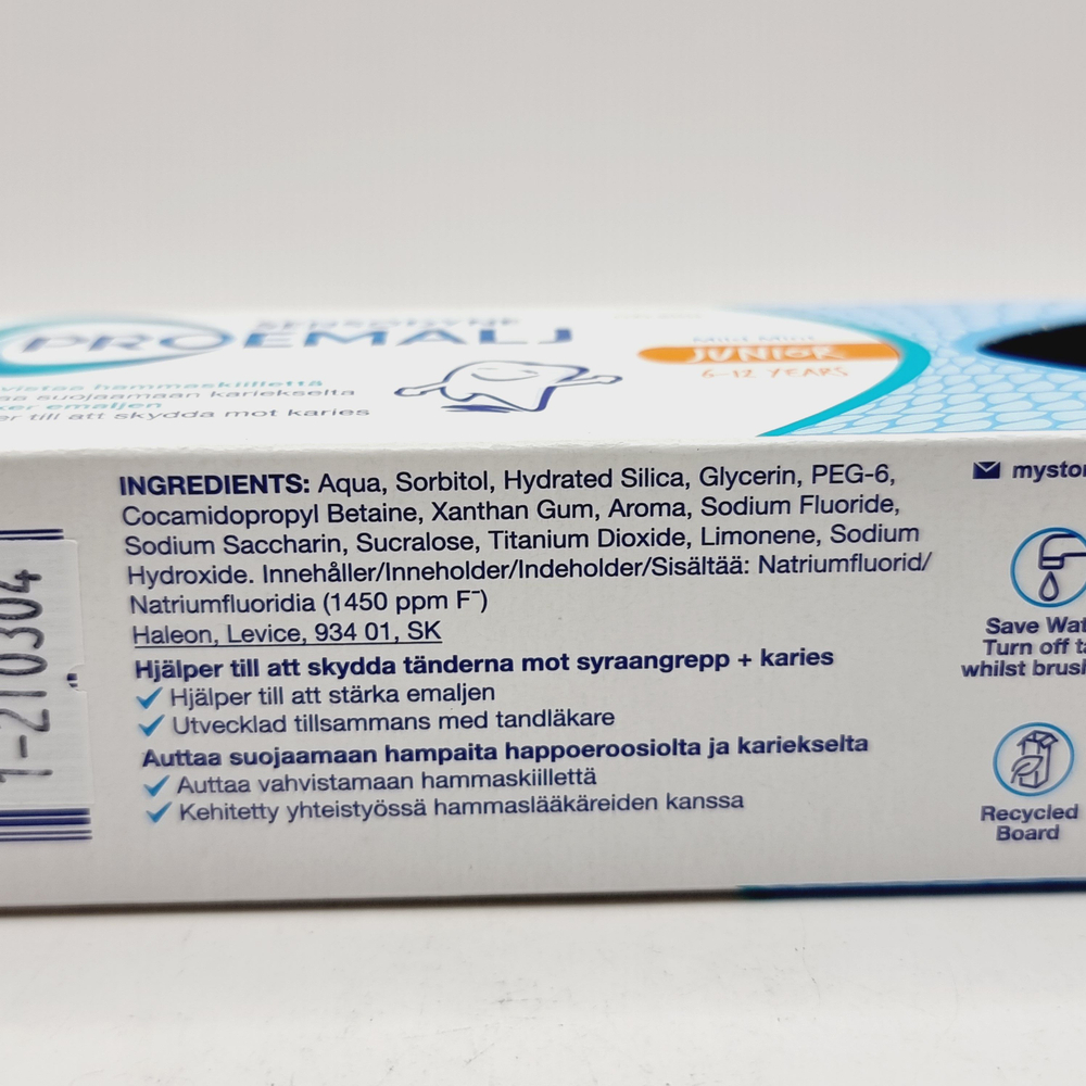 Sensodyne детская зубная паста Proemalj/Pronamel 6-12 лет 50 мл (из Финляндии)