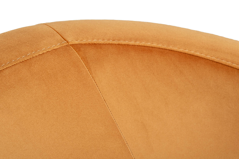 Кресло вращающееся 76x76x76см Garda Decor Napoli Velv Orang+Latt Orang
