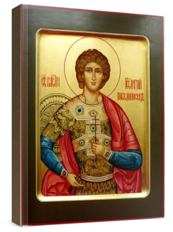 Георгий Победоносец (рукописная икона)