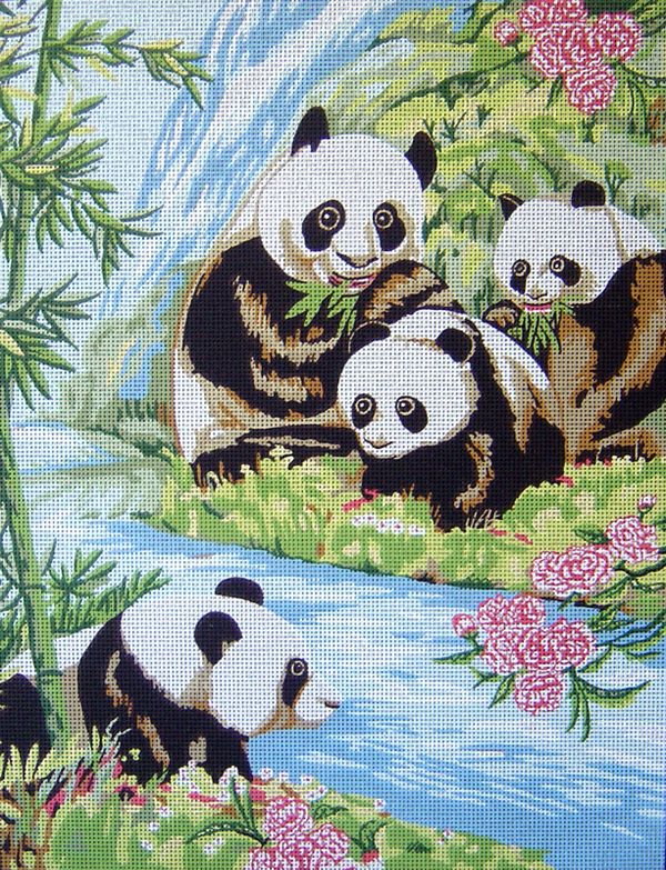 Рисунок для вышивания Soulos (канва жесткая), Панды, 50х60 см
