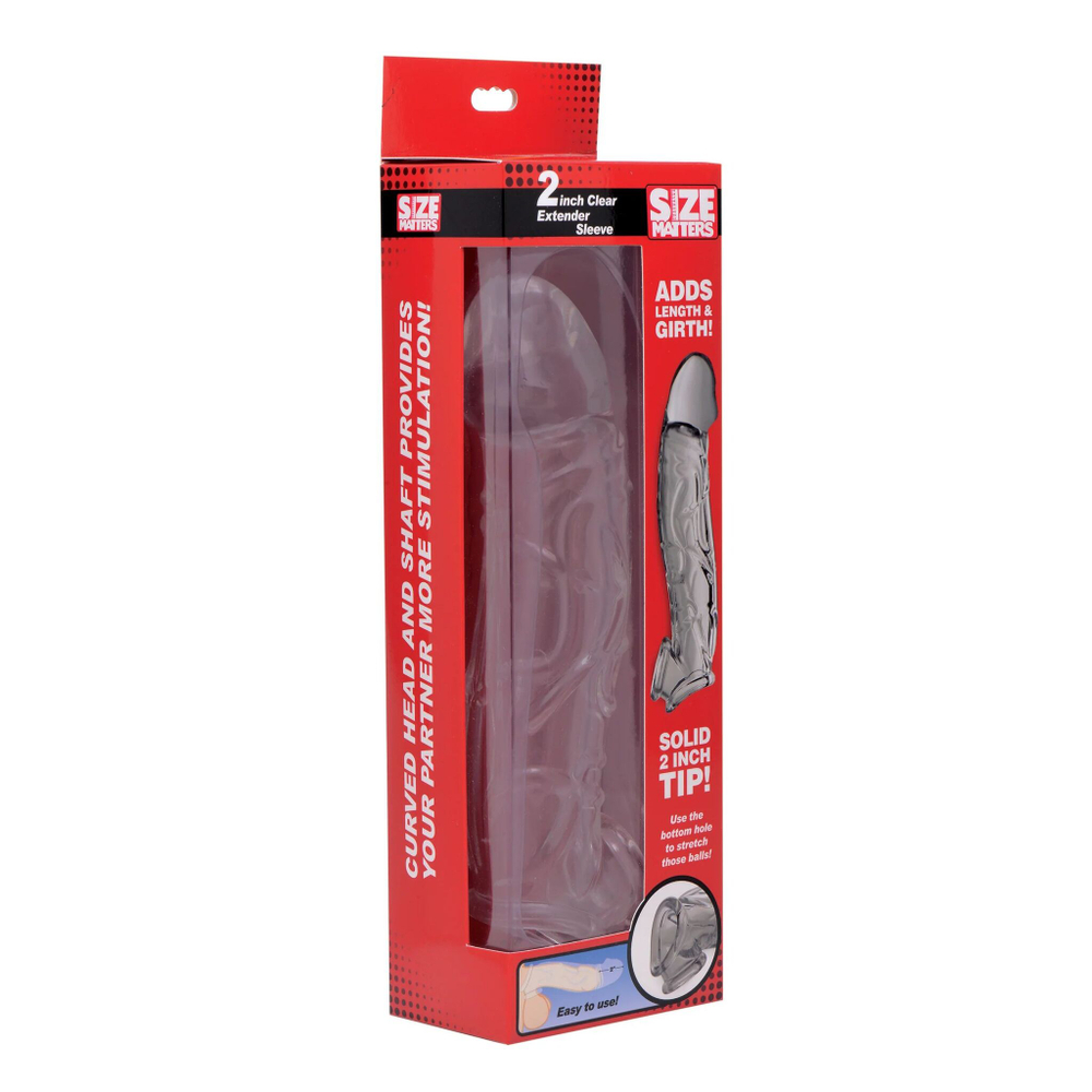 Прозрачная насадка для увеличения члена 2 Inch Clear Extender Sleeve (Цвет: прозрачный)