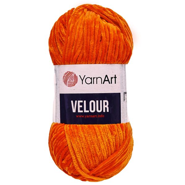 Пряжа YarnArt (ЯрнАрт) Velour / уп.5 мот. по 100 г, 170м, 865 оранжевый